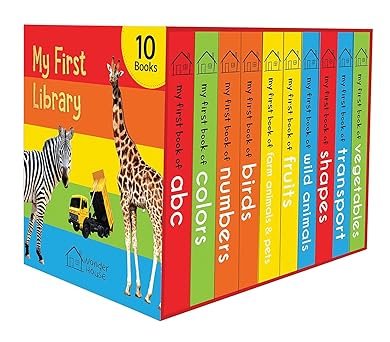 My First Library Boxset For Kids (10 Board Books) | Ages 0–3 Years | Early Learning | Gift Set For Babies | Toddlers & Preschoolers | Latest Premium Edition | Abc | Numbers | Shapes | Colors & More