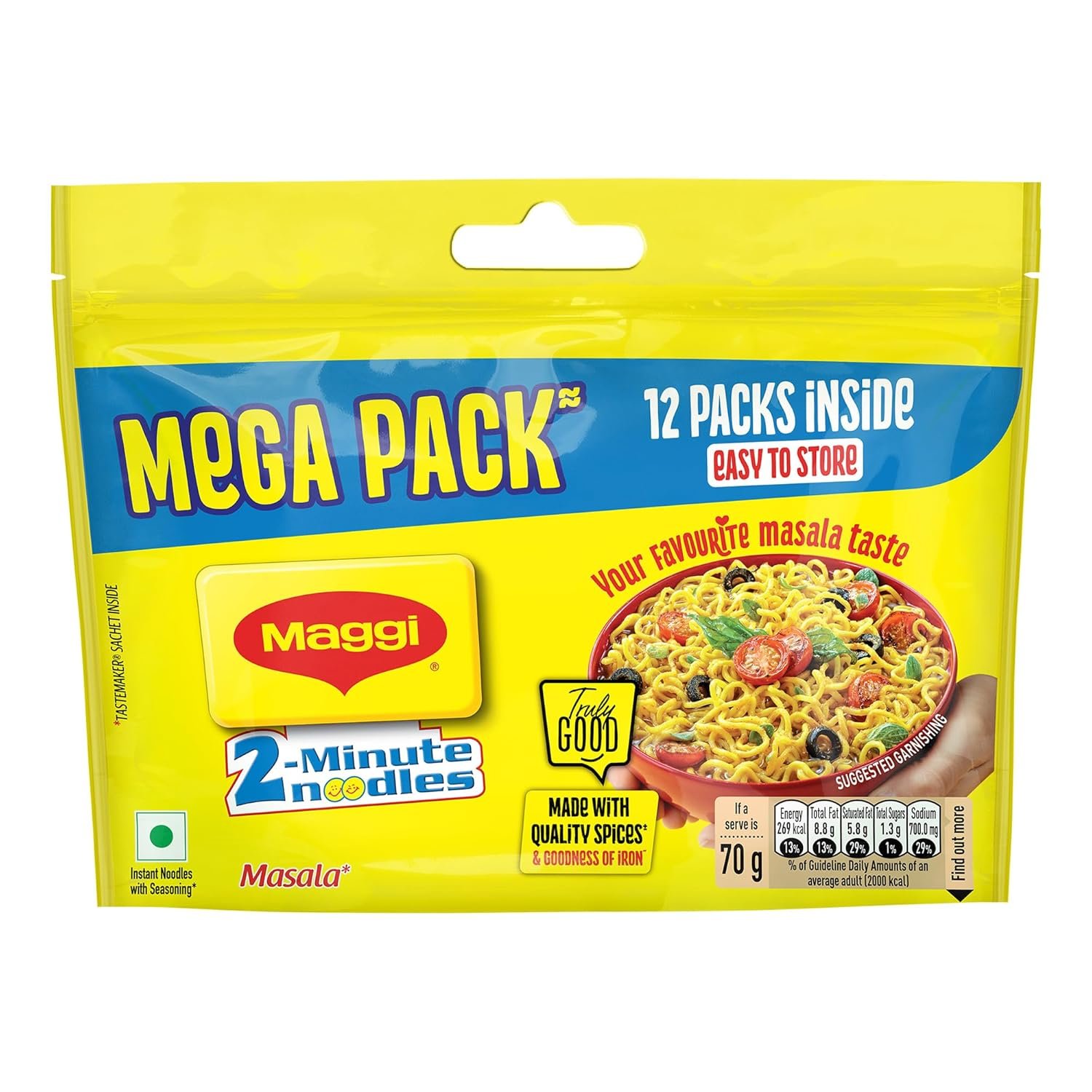MAGGI 2-Minute Instant Noodles 12 x 70/75g each (Weight may vary)